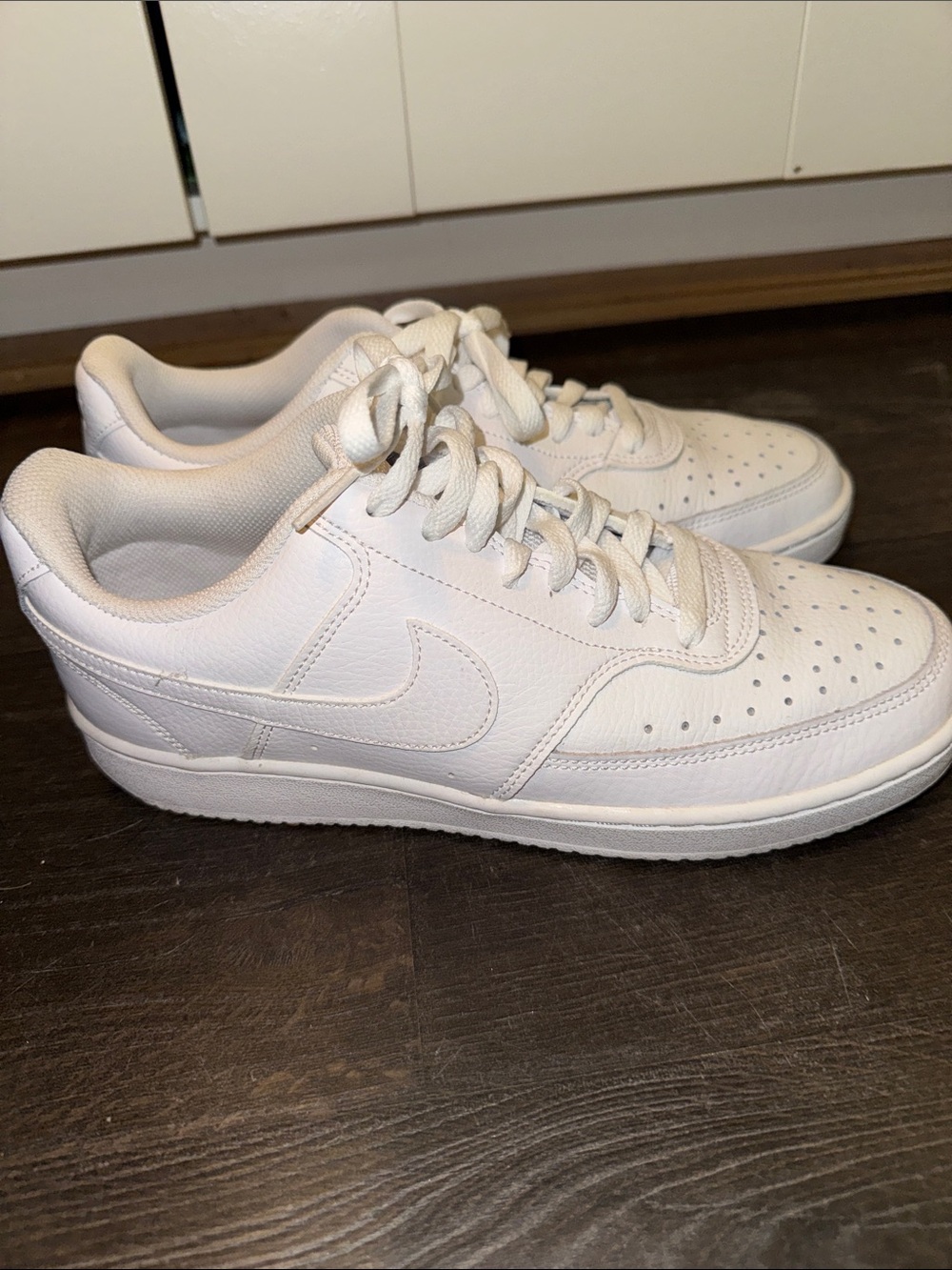 Nike White Low-Top Leather Sneakers